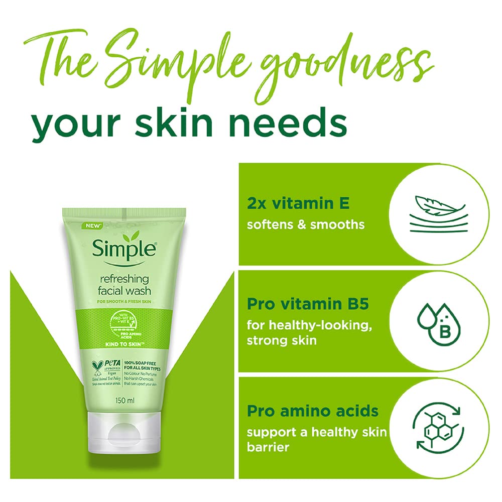 Simple Refreshing Facial Wash Gel 150 ml