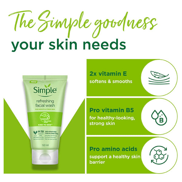 Simple Refreshing Facial Wash Gel 150 ml