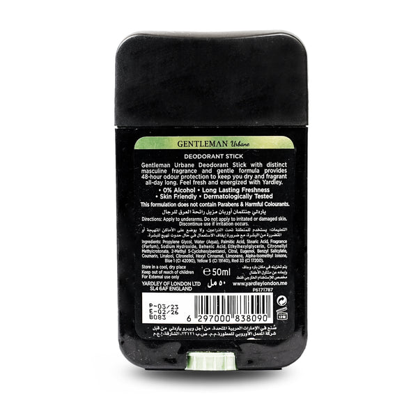 Yardley Deodorant Stick Urbane 50 ml