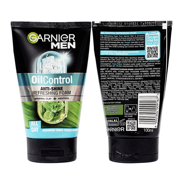 Garnier Men Oil Control Refreshing Foam 100 ml