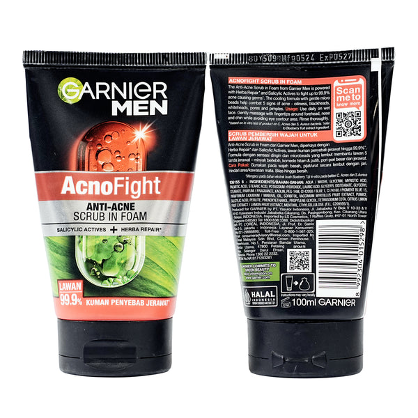 Garnier Men Acno Fight Scrub In Foam 100 ml