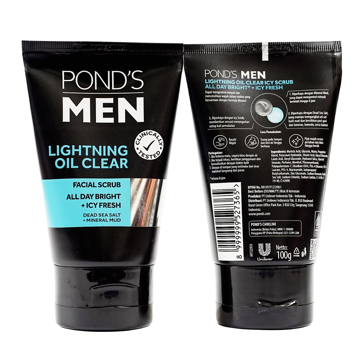 Pond's Men Lightning Oil Clear Facial Scrub 100 gm