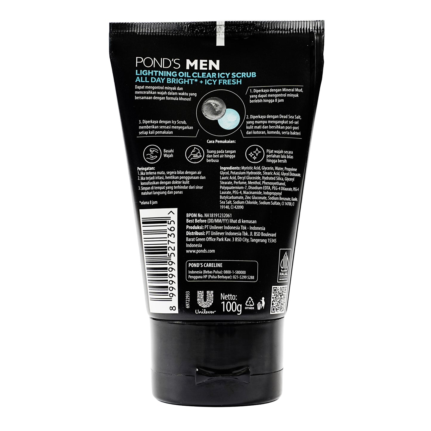 Pond's Men Lightning Oil Clear Facial Scrub 100 gm