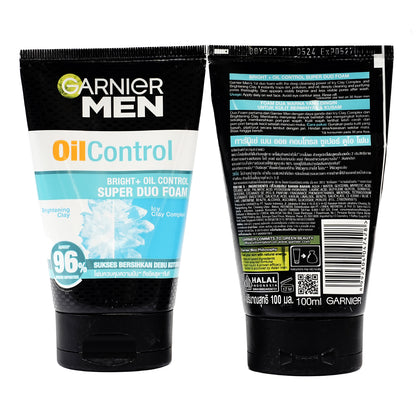 Garnier Men Oil Control Super Duo Foam 100 ml