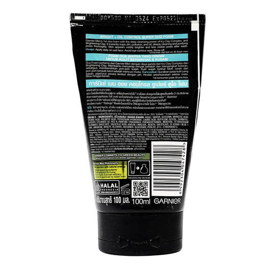 Garnier Men Oil Control Super Duo Foam 100 ml