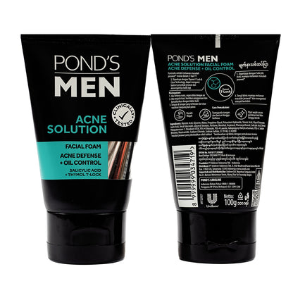 Pond's Men Acne Solution Facial Foam 100 gm