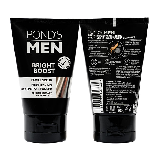 Pond's Men Bright Boost Facial Scrub 100 gm