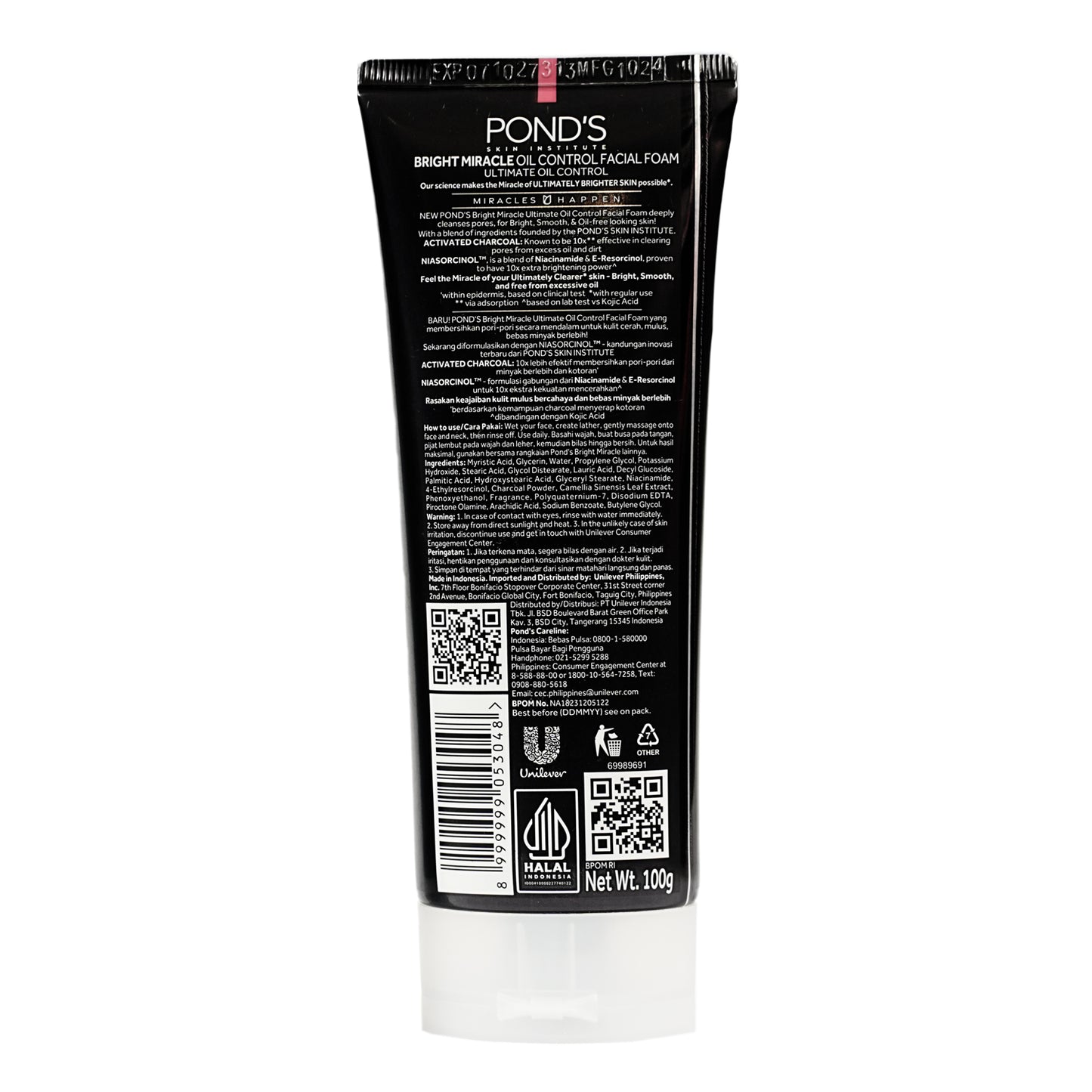 Pond's Activated Charcoal Facial Foam 100 gm