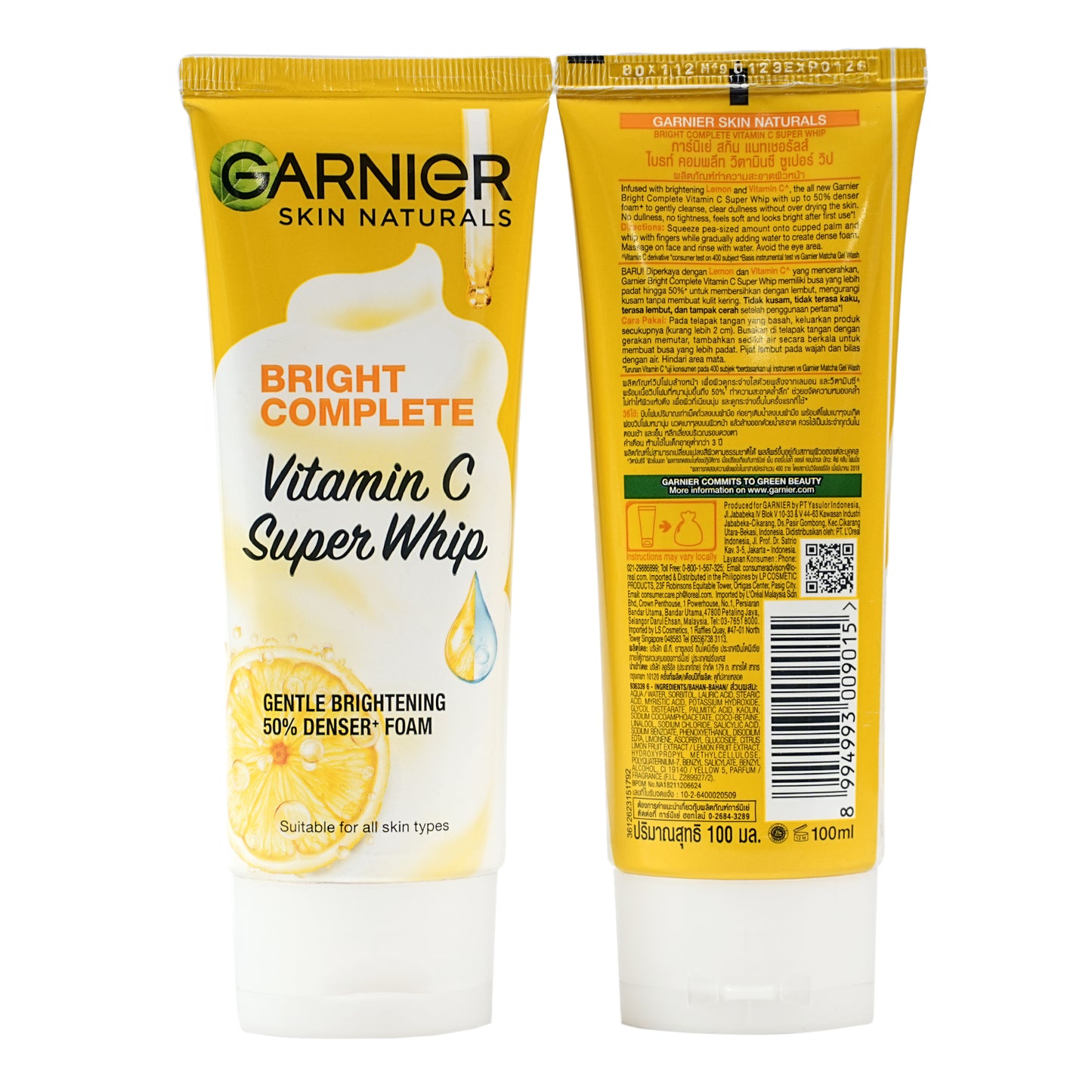 Garnier Bright Complete Vitamin C Super Whipe Facewash 100 ml