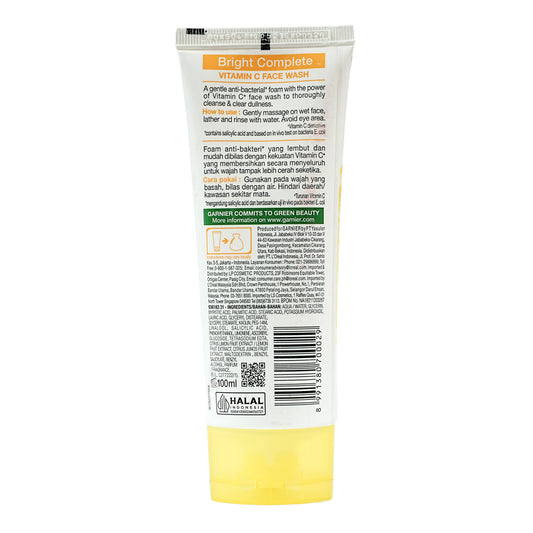 Garnier Bright Complete Vitamine C Face Wash 100 ml