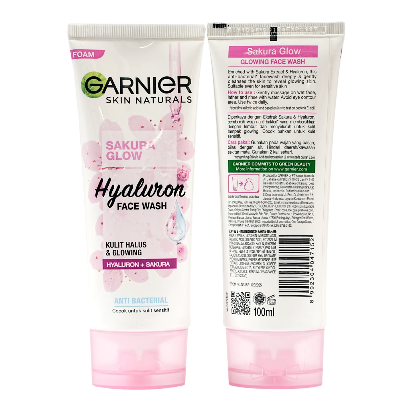 Garnier Sakura Glow Hyaluron Face Wash 100 ml