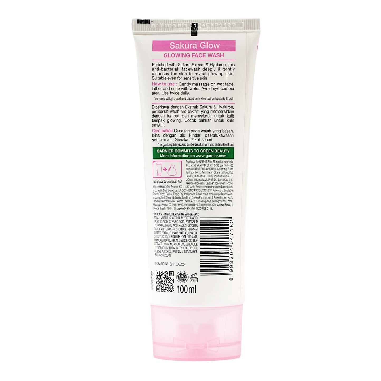 Garnier Sakura Glow Hyaluron Face Wash 100 ml