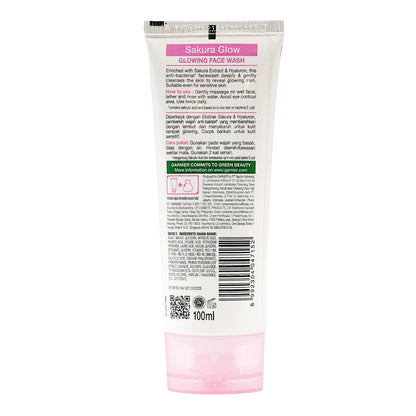 Garnier Sakura Glow Hyaluron Face Wash 100 ml